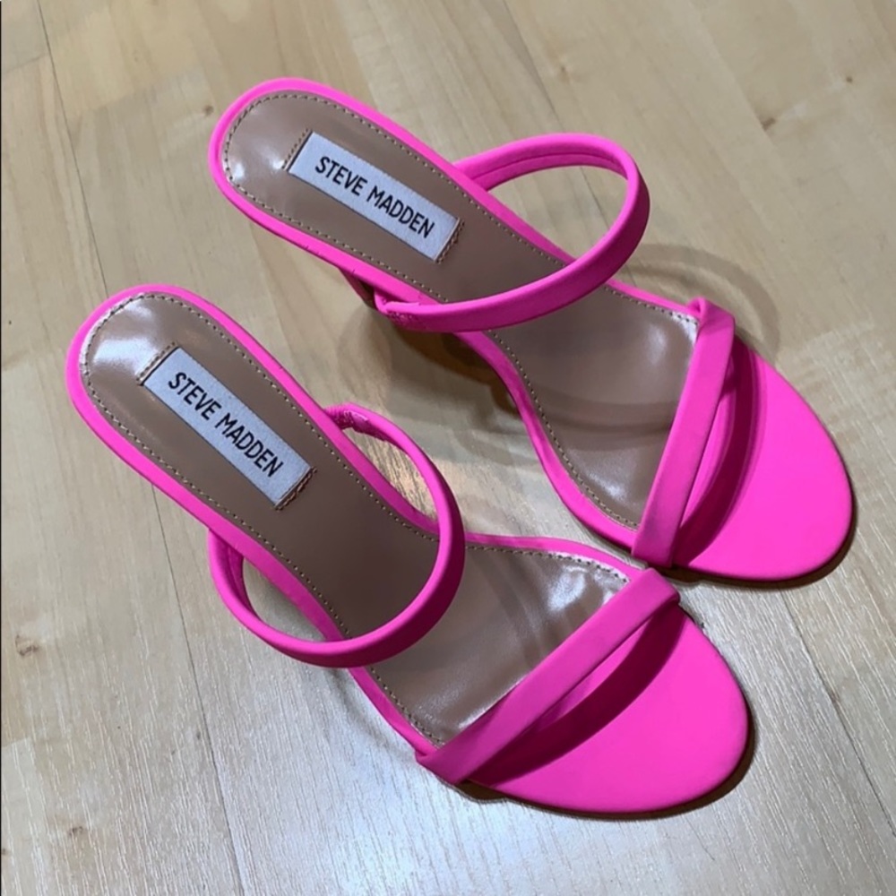 2 for $20 Deal! Steve Madden Hot Pink Mules